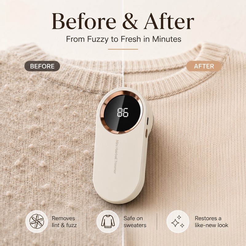 Electric Lint Remover for Sweaters & Clothing – USB Rechargeable