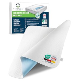 Sensalou Waterproof Bed Pad Reusable 75x90 cm - Washable Incontinence Underpad for Babies, Adults & Elderly - Extra Large Absorbent Mattress Protector up to - OEKO-TEX Certified (2, 90 x 200 cm)
