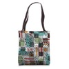 Colorful Patchwork Quilt Pattern/Granny Squares Patterned Tote Bag