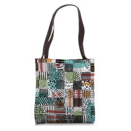 Colorful Patchwork Quilt Pattern/Granny Squares Patterned Tote Bag