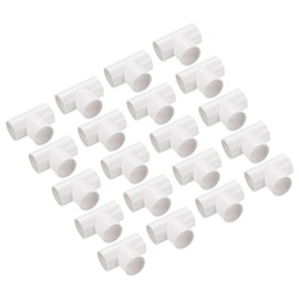 QUARKZMAN QUARKZMAN PVC Rohrverbinder T-f?rmige Kupplung Anschlussrohr Wei? 32 mm 3-Wege f??r Garten Elektroinstallation Packung mit 20 St??ck