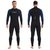 Lemorecn Mens Wetsuits Jumpsuit Neoprene 3/2mm Full Body Diving Suit(CA3031BLUE-M)