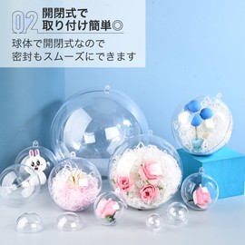 Asdays Plastic Balls, Clear Ornament, Balls, Ornaments, Spheres, Christmas Decoration, Acrylic, DIY (Diameter 4.7 inches (12 cm), Set of 5