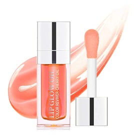 Bluemega Plump Lip Glow Oil Lip Gloss Crystal Jelly Lip Care Oil Aceite Labial Hidratante Pulido Sexy Lip Tinted Lip Plumper Pulido Lápiz Labial Antiadherente, Gran Cabeza de Cepillo