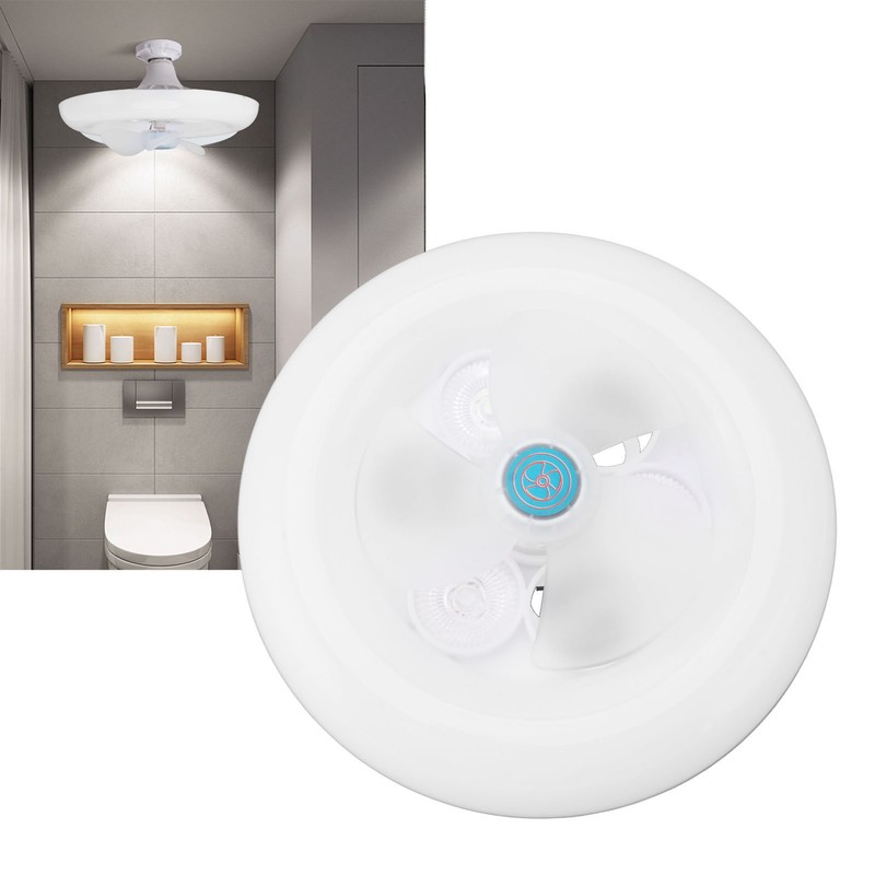 E27 LED Ceiling Fan Light Small Noiseless LED Fan Modern