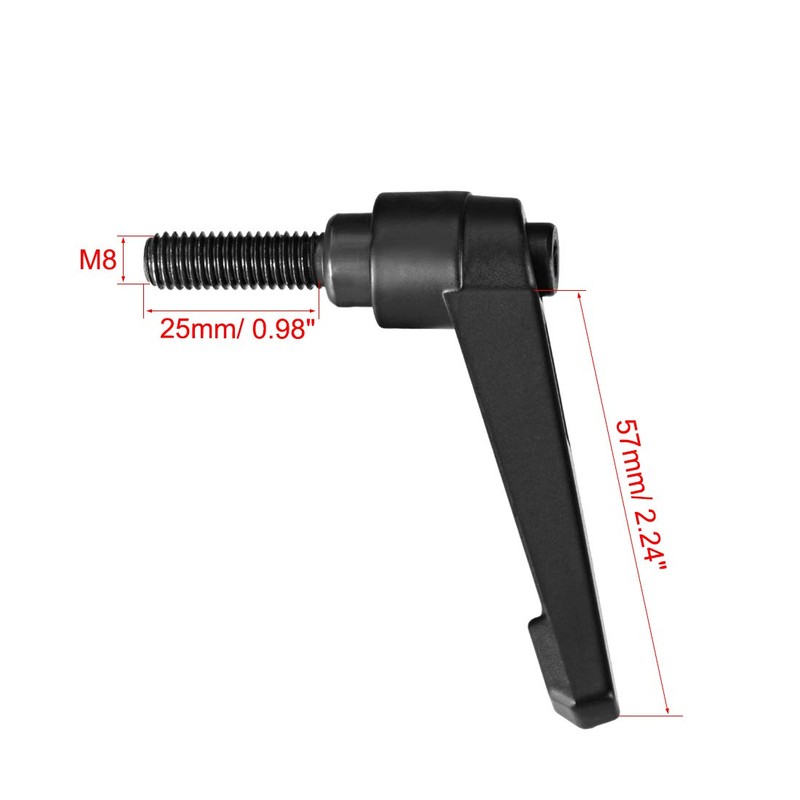 uxcell M8 x 25mm Handle Adjustable Clamping Lever Thread Push