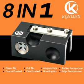 KONLLEN 8 in 1 Billiards Pool Cue Tip Repair Tool Billiard Cue Accessories Trimmer/Burnisher/Shaper/Tapper