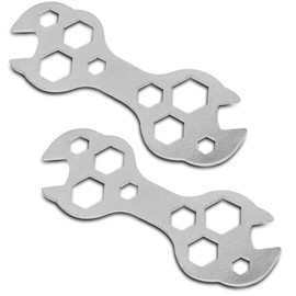 Fongmore Pack of 2 10 in 1 Bicycle Multitool Wrench Hex Key Bicycle Tools Snap Tools Wrench Bicycle Repair Tool Kits