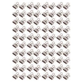 80Pcs Hollow Binder Clips 0.7in Sturdy Metal Hollow Out Strong Clamping Paper Clamps for Home Office Study Purple Bronze