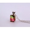 2ct Watermelon Tourmaline Sterling Silver Necklace