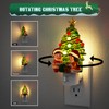 JandCase Christmas Tree & Santa Claus Night Light, 3000K Night