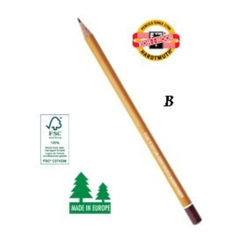 KOH-I-NOOR 1500 B Graphite Pencil (Pack of 12)