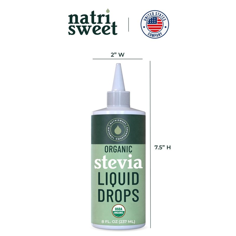 Organic Stevia Liquid Drops, 8 fl oz, Liquid Stevia Sweetener
