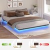 MAHANCRIS Floating Bed Frame Queen Size with Charging Station and