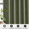 MIULEE Decorative Back Tab Linen Curtains with Geometric Pattern for