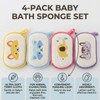 4Pcs Bath Sponge, Cartoon Bath Loofah Sponge Absorbent Shower Sponges