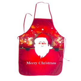CHUANGOU Christmas Apron Christmas Kitchen Apron Ladies Funny Cooking Apron Apron for Christmas Parties Chef (Santa Claus)