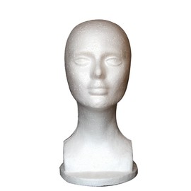 Floralby Female Styrofoam Head for Wigs Jewelry Hat Display Stand