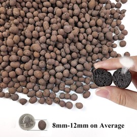 FANTIAN 2 lbs Clay Pebbles for Plants, 8-12 mm Leca Clay Balls for Indoor Plants, Orchid Potting Mixes, Hydroponic Growing, Aquaponics, Potted Top Dressing and Drainage