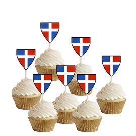 AK Giftshop Dominican Republic Flags Party Food Sticks Picks Cupcakes Decorations Toppers (24 Pack)