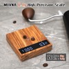MUVNA Mini Wooden Coffee Scale with Timer - 0.3g/2kg Weighing