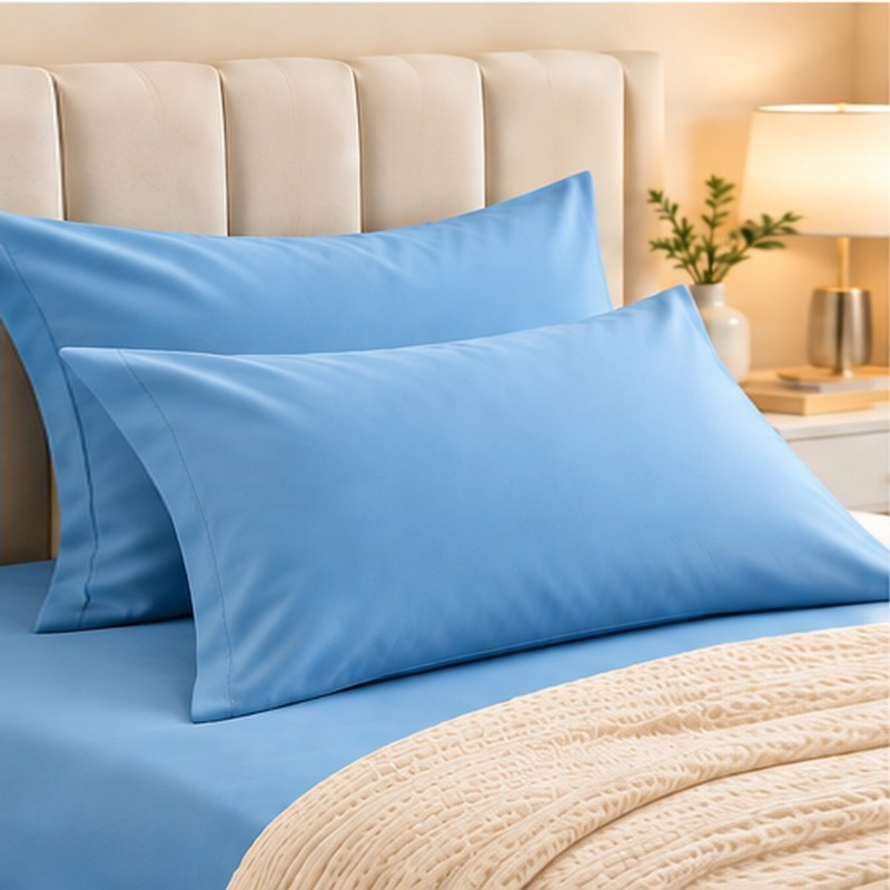 Matte Solid Color Pillowcase for Bedroom – Soft 100% Polyester