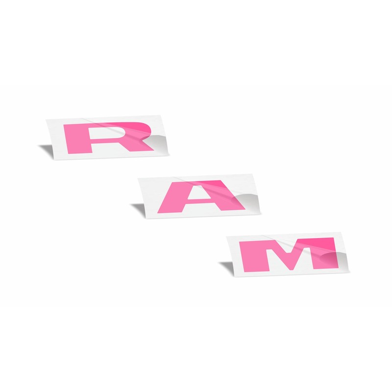 RAM Tailgate Emblem Overlay Decal Stickers 2025 Ram 1500 (Color: