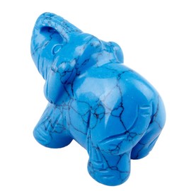 Nupuyai Elephant Figurine Gemstone Crystal Lucky Elephant Healing Stone Lucky Charm Elephant Figure Reiki Fengshui Decoration