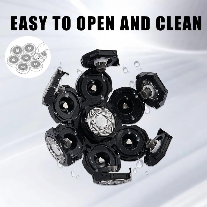 7 Blades Head Shaver Replacement Heads, Universal Fit for Electric