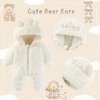 UVIPC Baby Newborn Bear Outfit Fleece Snowsuit Winter Clothes Hooded