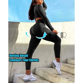 CFR Women's High Waist Workout Seamless Scrunch Booty Leggings Butt Lift Gym Fitness Girl Sport Active Yoga Pants
