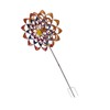 Outdoor 3D Windmill Colourful Exquisite Metal Wind Spinner with Ground