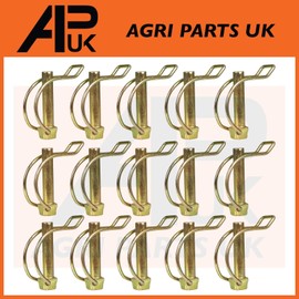 15x 10mm x 50mm Shaft Locking Retaining Pipe Pin Lynch Tractor Trailer Lorry Digger