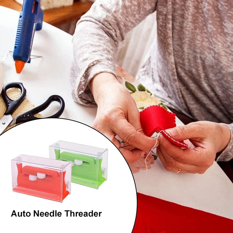 Mifrsnu 2Pcs Automatic Needle Threader,Sewing Tool Needle Threader,Automatic Needle Threaders