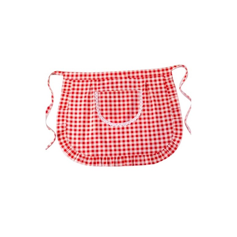 Love Potato Cotton Classic Check Waist Apron, Kitchen Cooking Restaurant