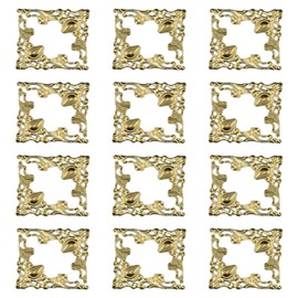 Aifeier ET Furniture Decorative Edge Cover Vintage Metal Corner Protector for Jewelry Box, Book, Album etc. 24pcs, Gold