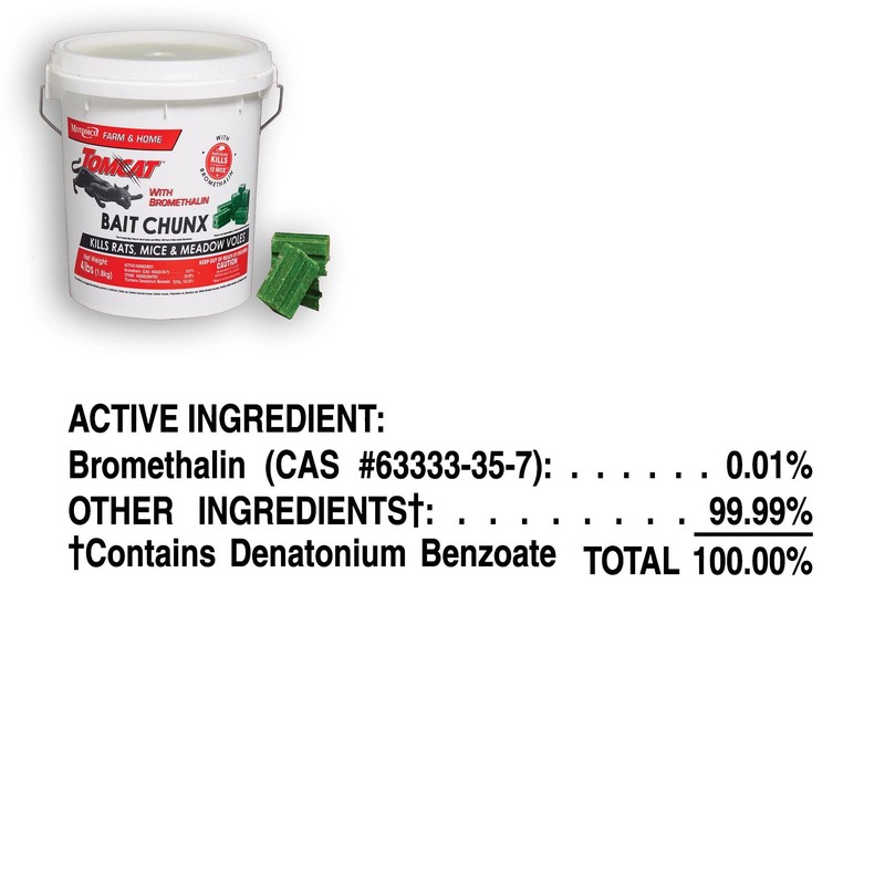 Tomcat with Bromethalin Bait Chunx Pail - Rat & Mouse