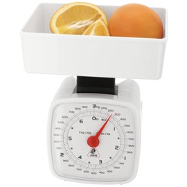 Judge Kitchen J401 Traditional White Scale, 3.0kg, Zeroing Function, Dishwasher Safe - 2 Year Guarantee