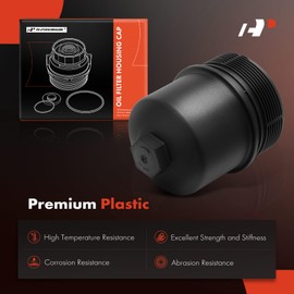 A-Premium Oil Filter Housing Cap Assembly Compatible with Land Rover Range Rover 2016-2020, Range Rover Sport 2016-2019, Discovery 2017-2020, 3.0L, Oil Filter Housing Cover, Replace# LR013147