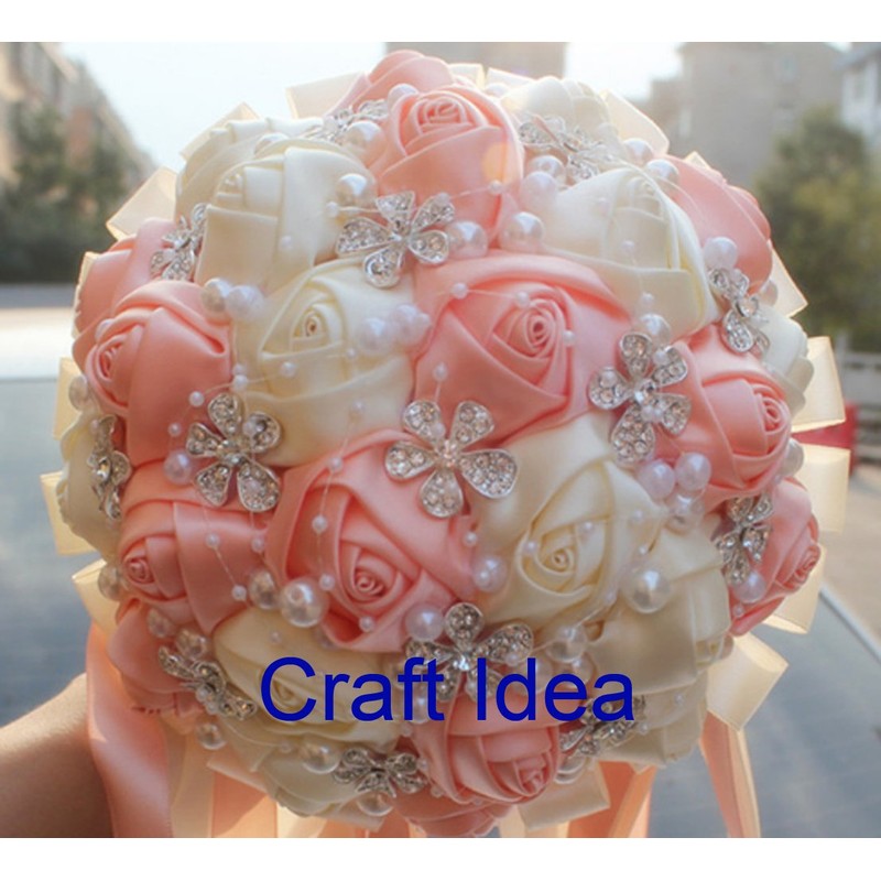 YYCRAFT Pack of 20 Satin Rose 2" Craft Wedding Bride