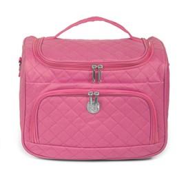 Travel Semi-Rigid Cosmetic Bag 25cm Cosmetic Bag KINSTON, Set Pink Large, L, Cosmetic case