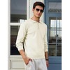 Cotrasen Men's Long Sleeve Polo Sweater Collared Pullover Lightweight Casual