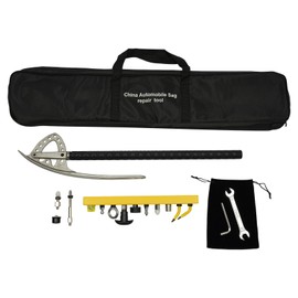 NuBusno Car Fender Repair Kit, Stainless Steel Crowbar Puller Lifter Rods, Car Dent Removal and Fender Damage Tools, Ergonomic Handle