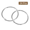 sourcing map 24Pcs 2 Inch Shower Curtain Rings Rustproof Metal