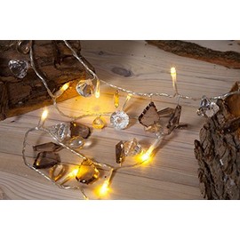Noma Jewel Garland with 20 LED's (Pack of 1), Brown/Clear