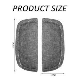 1 Pair Grey Shoulder Strap Pads, Car Seat Belt Pads, Baby Car Seat Belt Pads, Stroller Straps, Child Seat Belt Pads, Toddler Pad Shoulder Straps, Stroller Car Seat Belt Pads