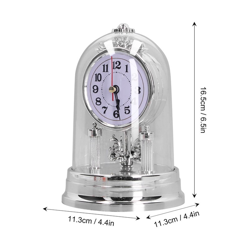 Desk Clock European Style Quiet Environment Internal Rotation Home Decoration