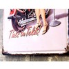Akizuki Boeki Z235 GARAGE GIRL S Antique Metal Plate