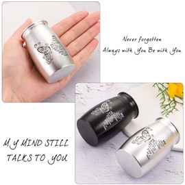 Urna de cremación pequeña de aluminio de 3 pulgadas para cenizas, mini urna de cremación para cenizas, soporte de aluminio para cenizas pequeñas