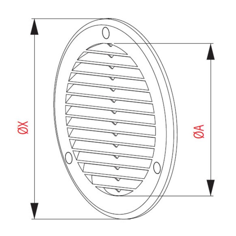 Circle Air Vent Grille Cover 158mm (6.22inch) White ABS Plastic